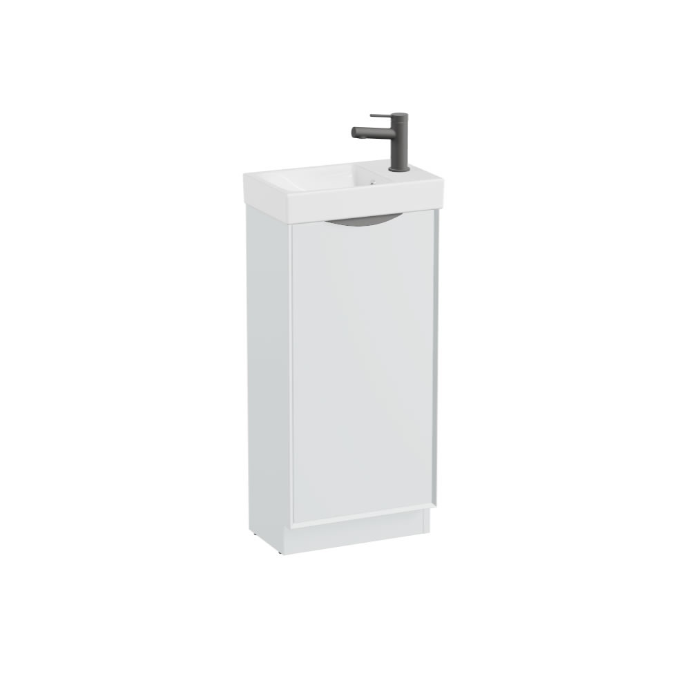 Vado Safari Smooth 400mm Arctic White Vanity Unit & Ceramic Basin