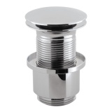 Product Cut out image of the Crosswater Unslotted Chrome Basin Click-Clack Waste