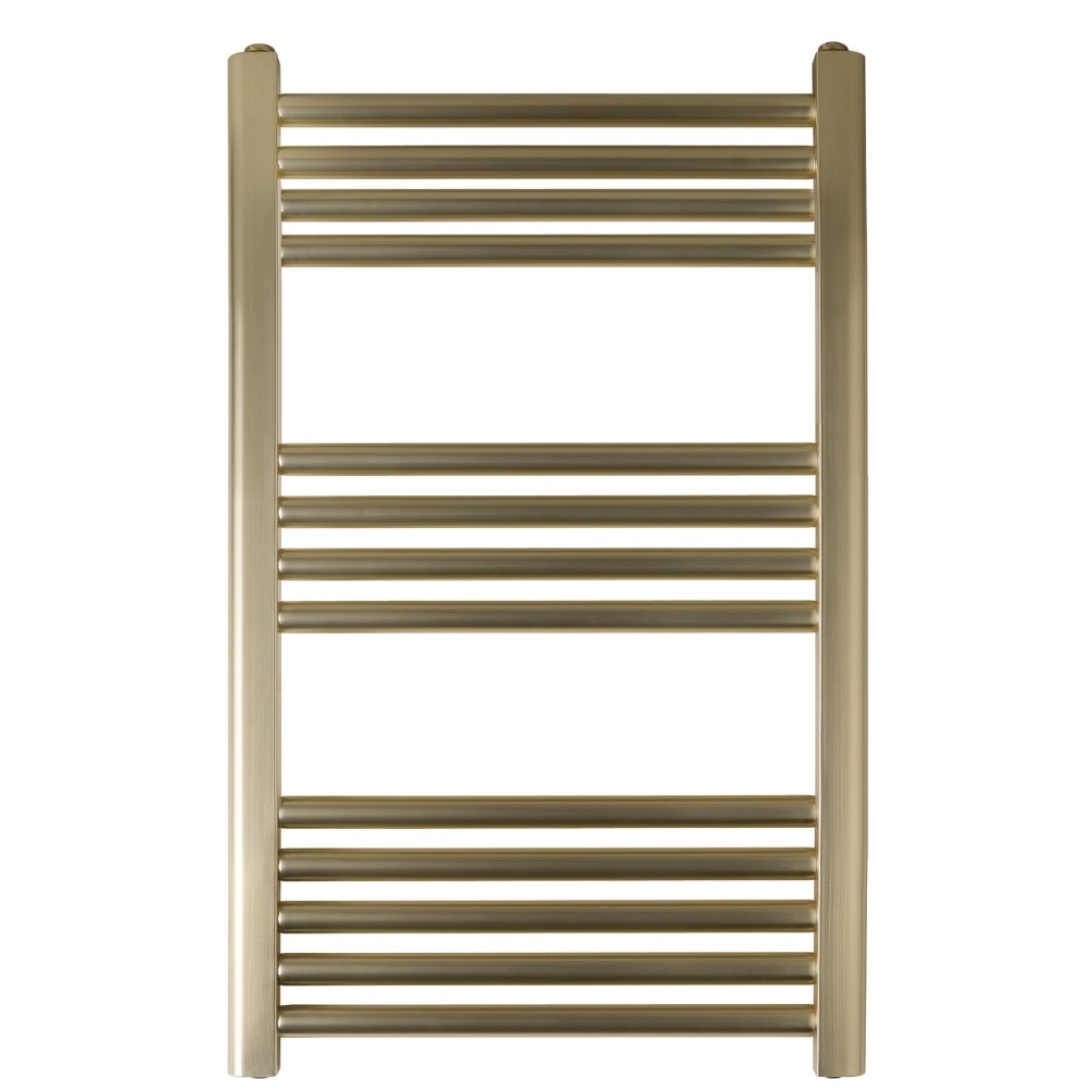 JTP Vos Brushed Brass 800mm x 500mm Heated Towel Radiator Cut Out
