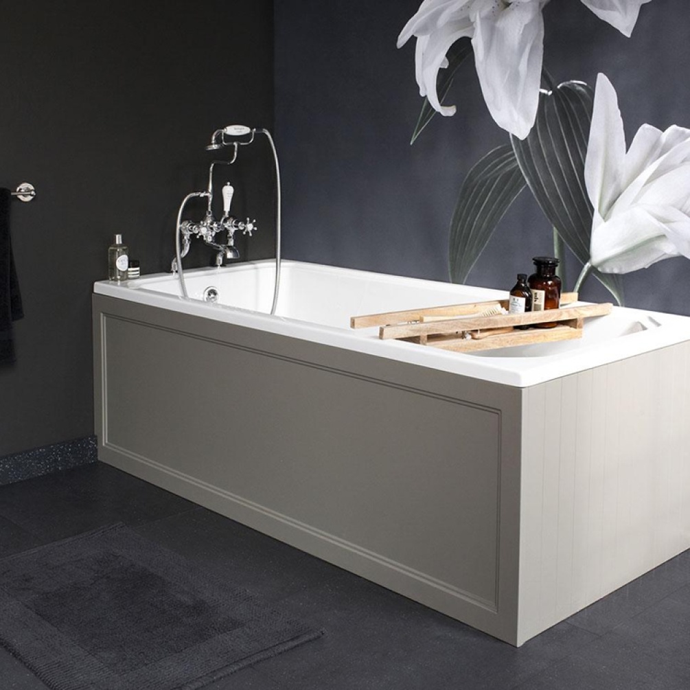 Product Lifestyle image of the Burlington Arundel 1700mm x 750mm Single Ended Bath with white bath panels