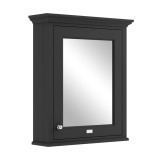 Bayswater 600mm Matt Black Mirror Wall Cabinet