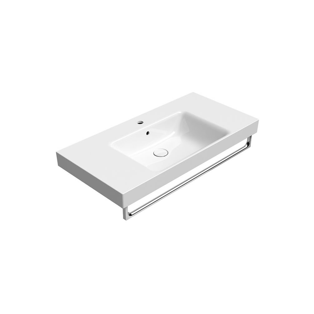 Cutout image of GSI Nubes 1000 x 500mm Wall-Hung Side Ledge Basin
