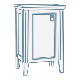 iconography image of a freestanding bathroom cabinet/floorstanding cabinet