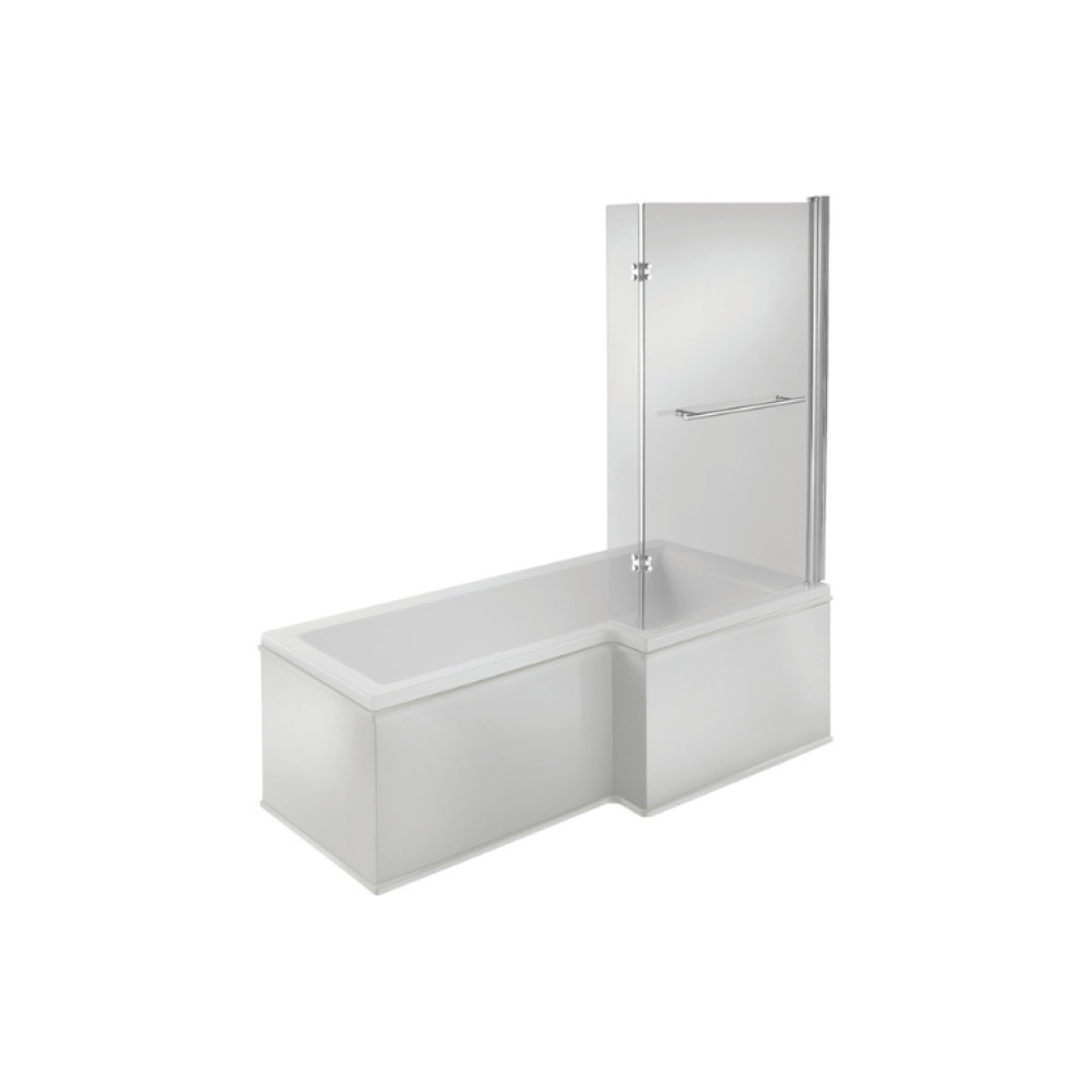 Product Cut out image of right handed Camden L Shaped 1700mm Shower Bath ZERO105606
