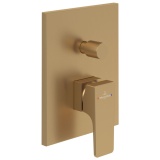 Cutout image of Villeroy & Boch Architectura Square Brushed Gold Dual Outlet Valve