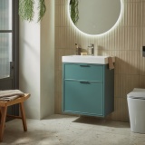 Tavistock Arlington 600mm Matt Viridian Green Vanity Unit & Basin