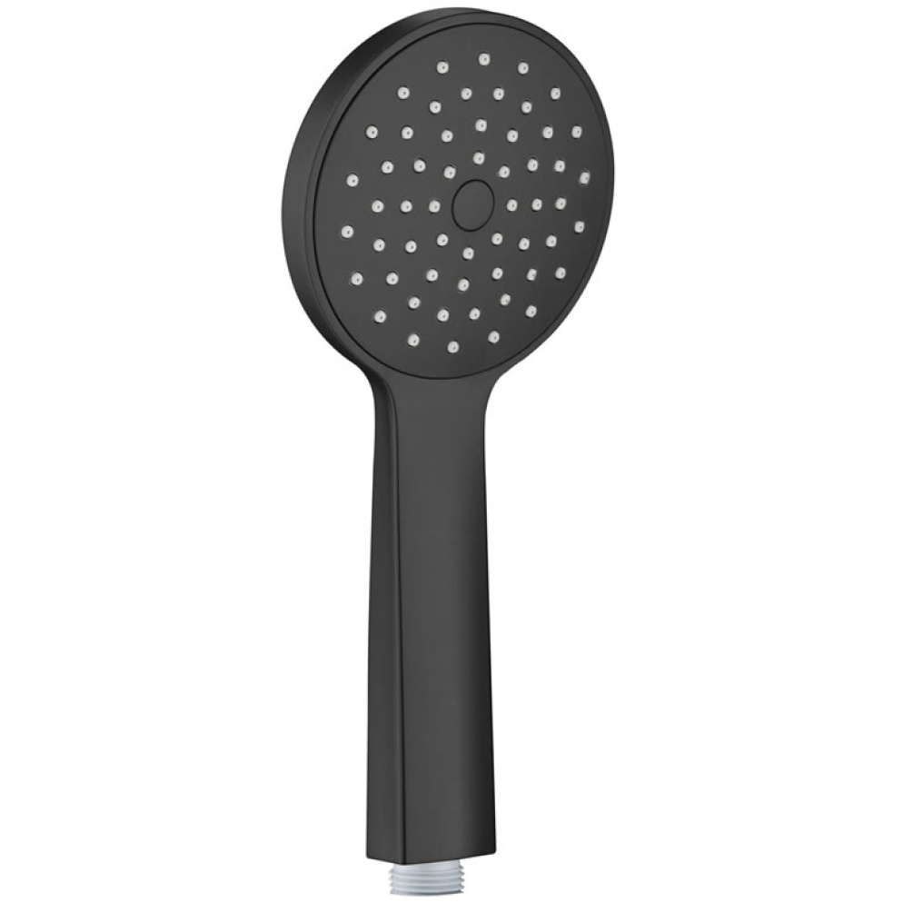 Cutout image of JTP Vos Matt Black Round Shower Handset