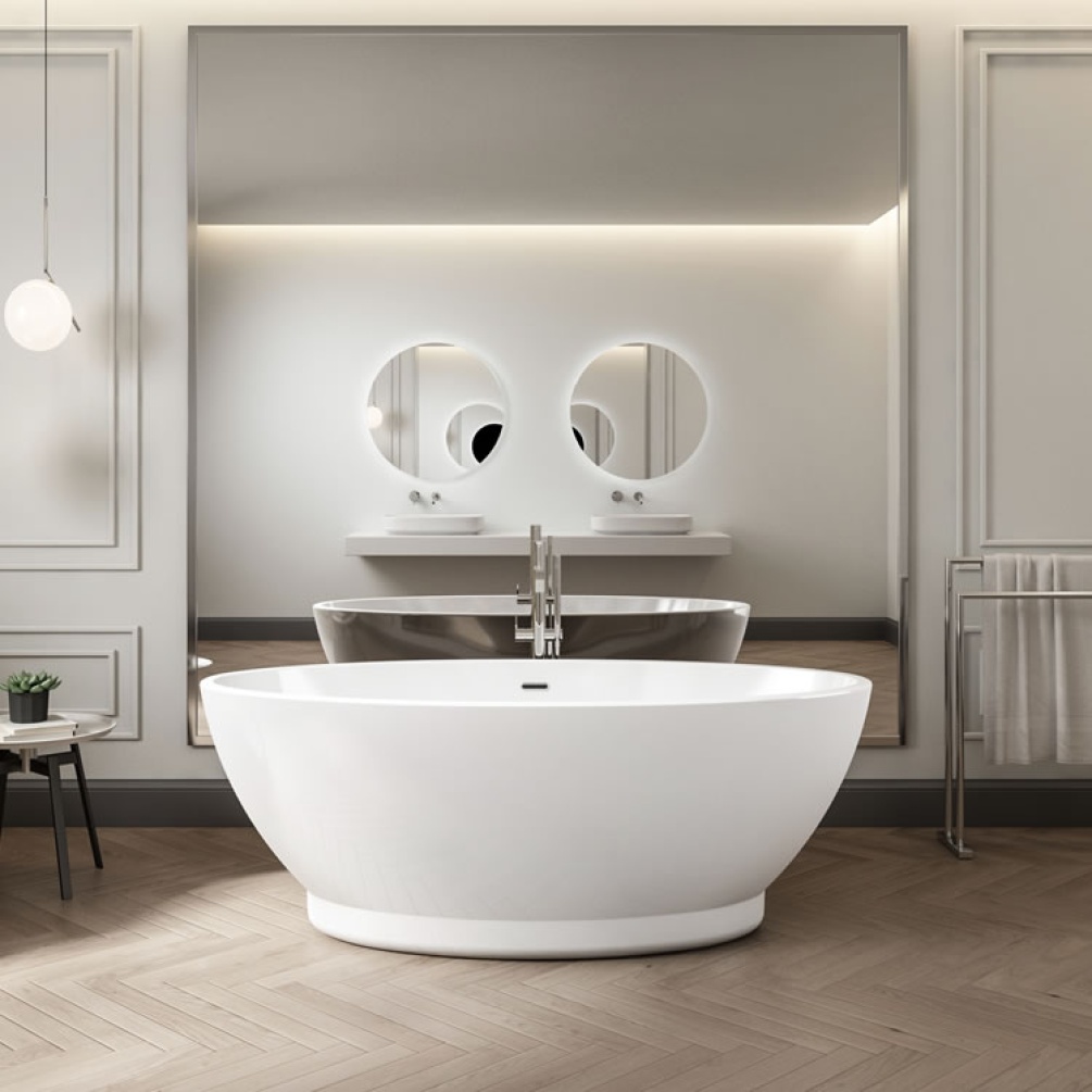 Lifestyle Photo of Charlotte Edwards 1685mm Shard Freestanding Bath