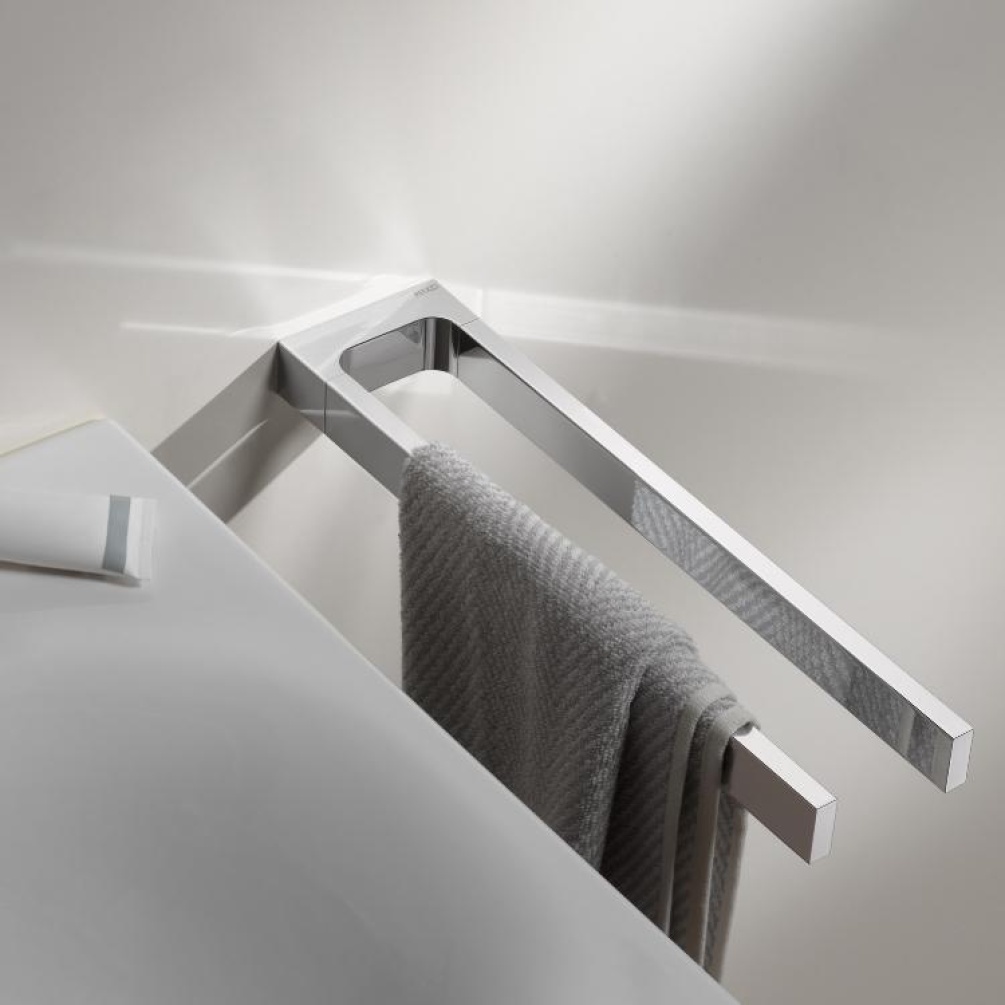 Product Lifestyle image of Keuco Edition 11 Chrome Double Arm Towel Rail 11118 010000 from above