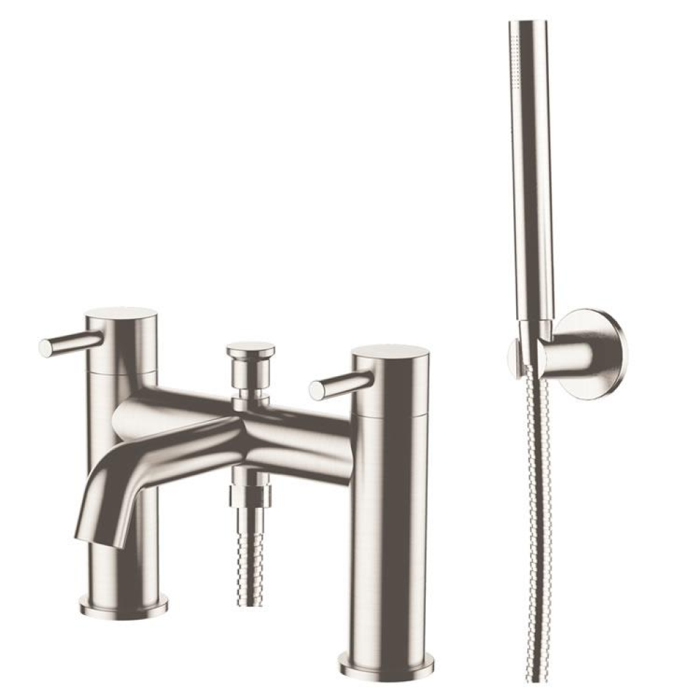 Photo of JTP Inox Brushed Stainless Steel Bath Shower Mixer with Kit Cutout