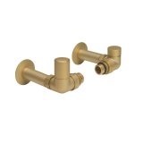 Photo of Crosswater Brushed Brass Angled Radiator Valves