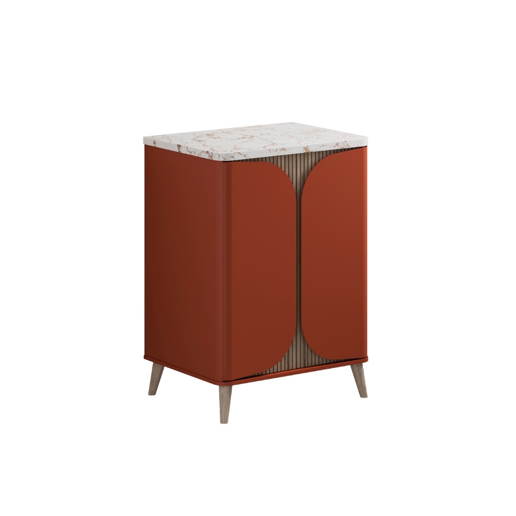 Product Cut out image of the Crosswater Tambour Soft Clay 600mm Floorstanding Unit with Worktop