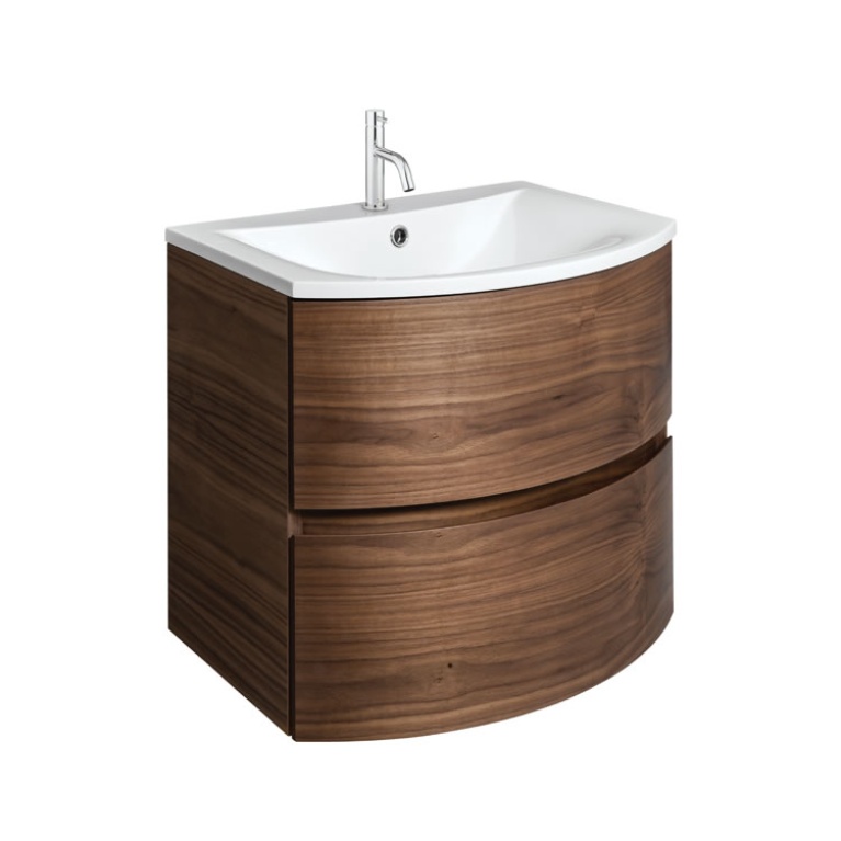 Crosswater Svelte Walnut Vanity Unit & Basin Sanctuary Bathrooms