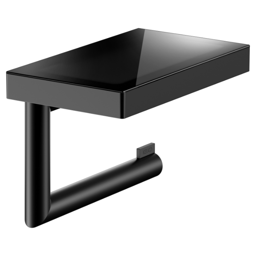 Product Cut out image of Keuco Reva Toilet Roll Holder with Shelf 12873 379000