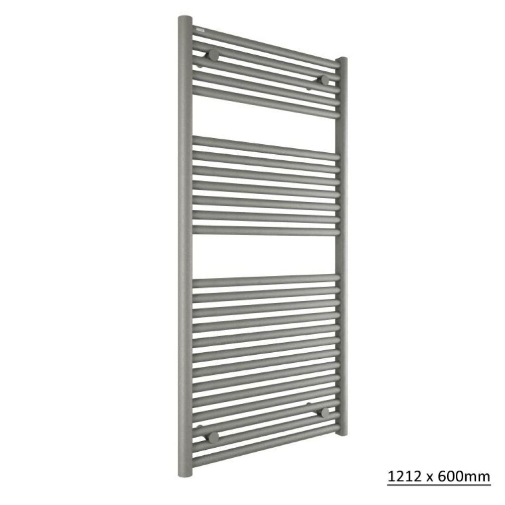 Photo of Tissino Hugo2 Lusso Grey Heated Towel Rail 1212 x 600mm Cutout