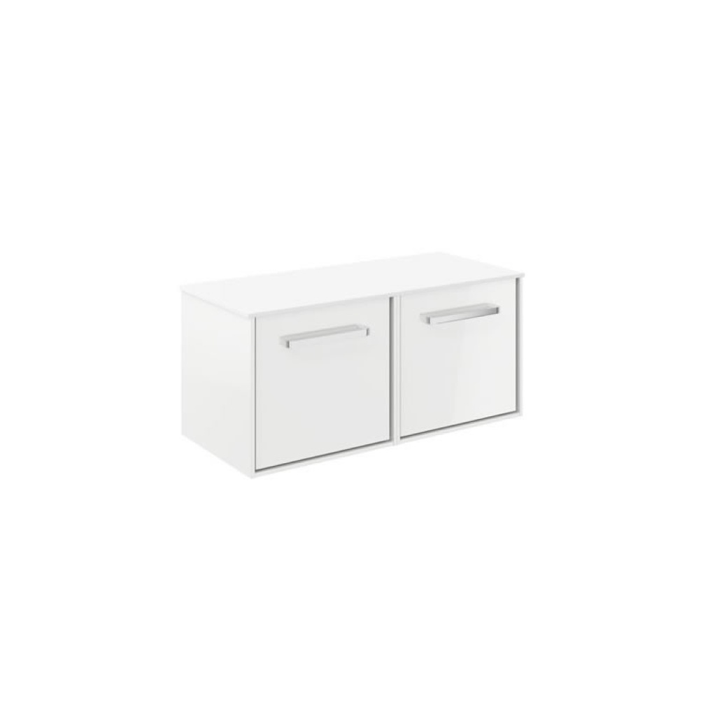Cutout image of Crosswater Infinity 1000mm White Gloss Vanity Unit & Polar White Worktop
