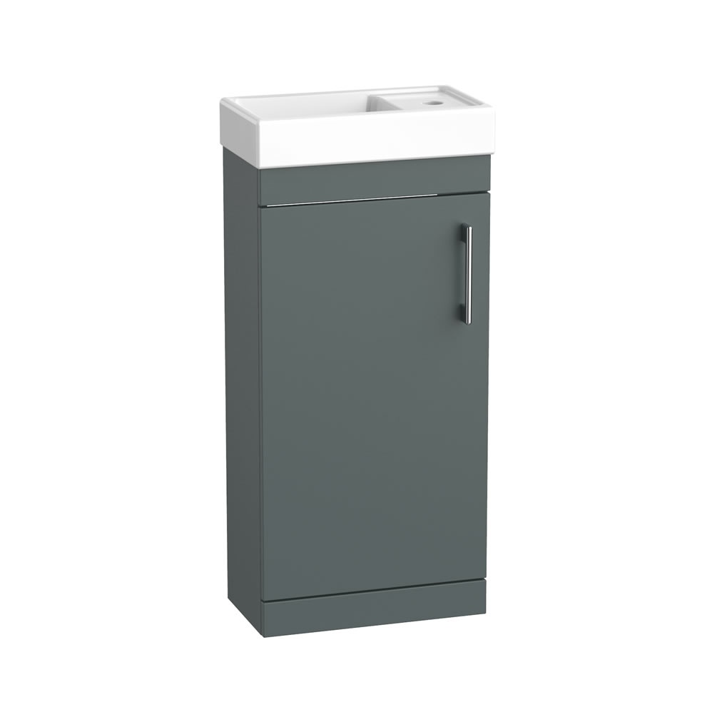 Tavistock Kew 400mm Matt Viridian Green Cloakroom Vanity Unit & Basin
