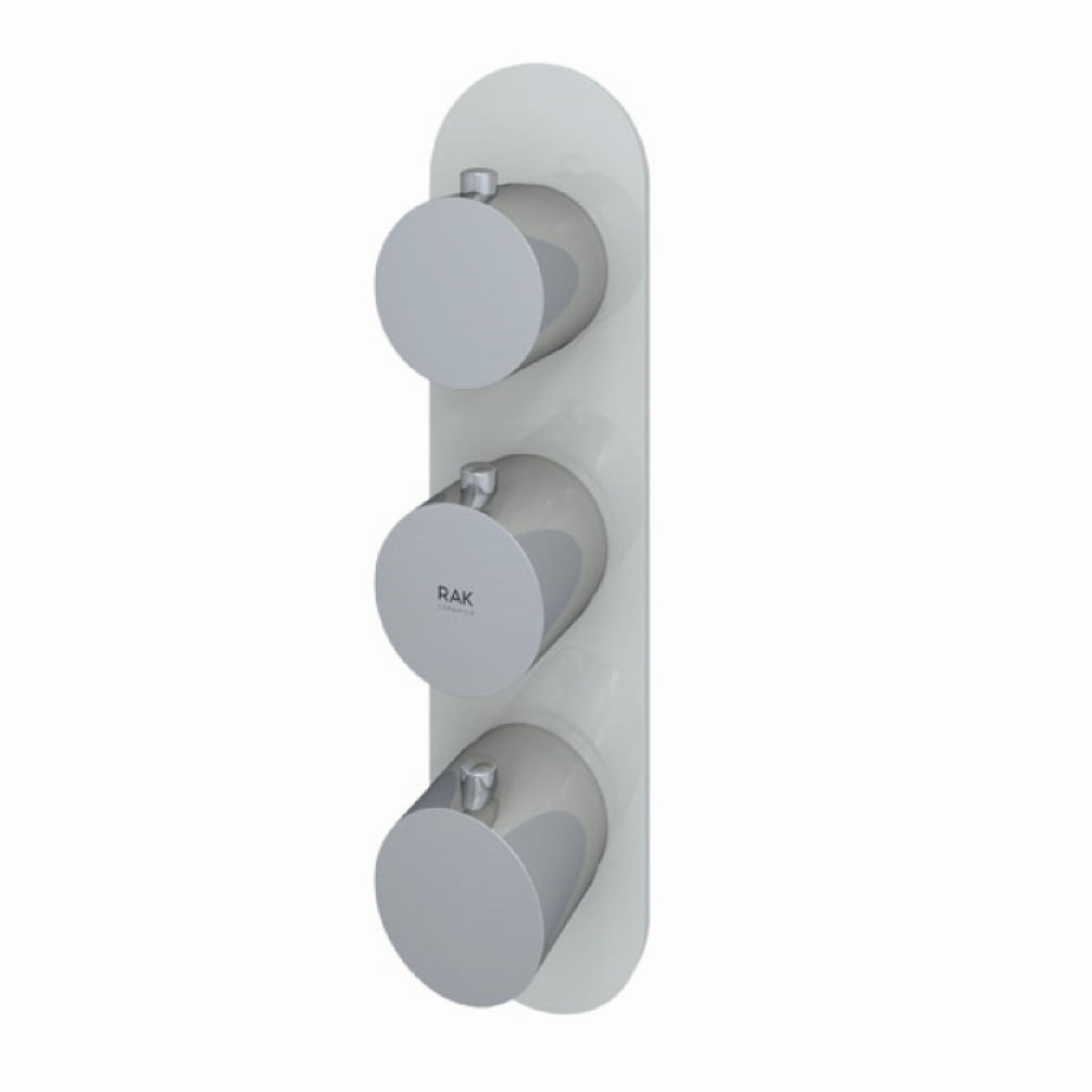 Photo of RAK Feeling Round Dual Shower Valve in Greige