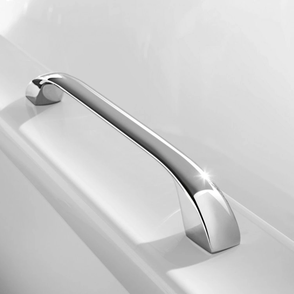 Closeup image of Villeroy & Boch Chrome Bath Hand Grips