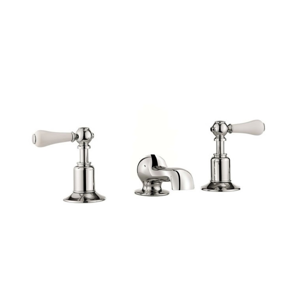 Crosswater Belgravia Lever Basin 3 Hole Set - Without Pop-Up Waste