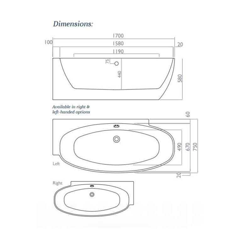 Waters Coast 1700 Corner Set Freestanding Bath Sanctuary Bathrooms