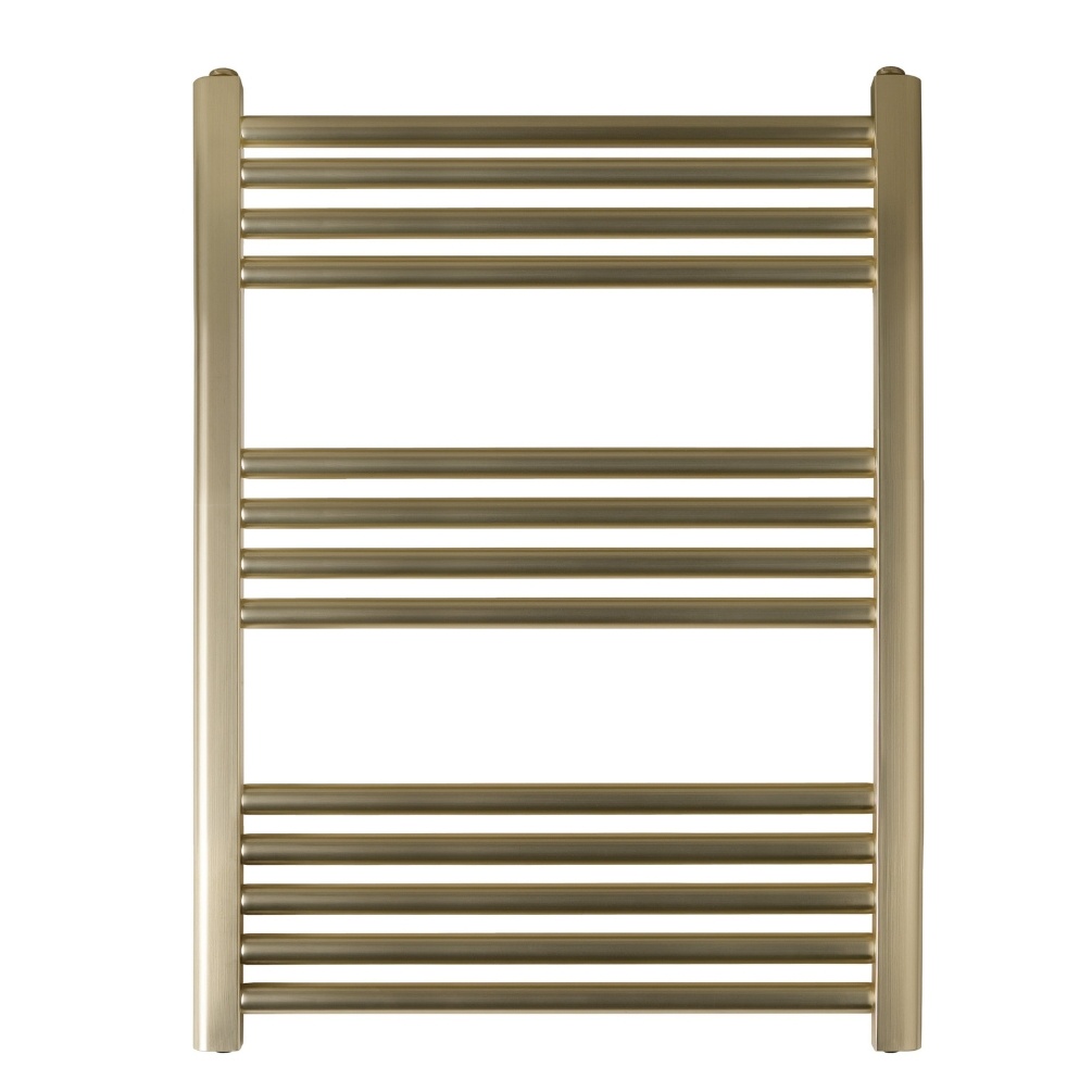 JTP Vos Brushed Brass 800mm x 600mm Heated Towel Radiator CUT OUT