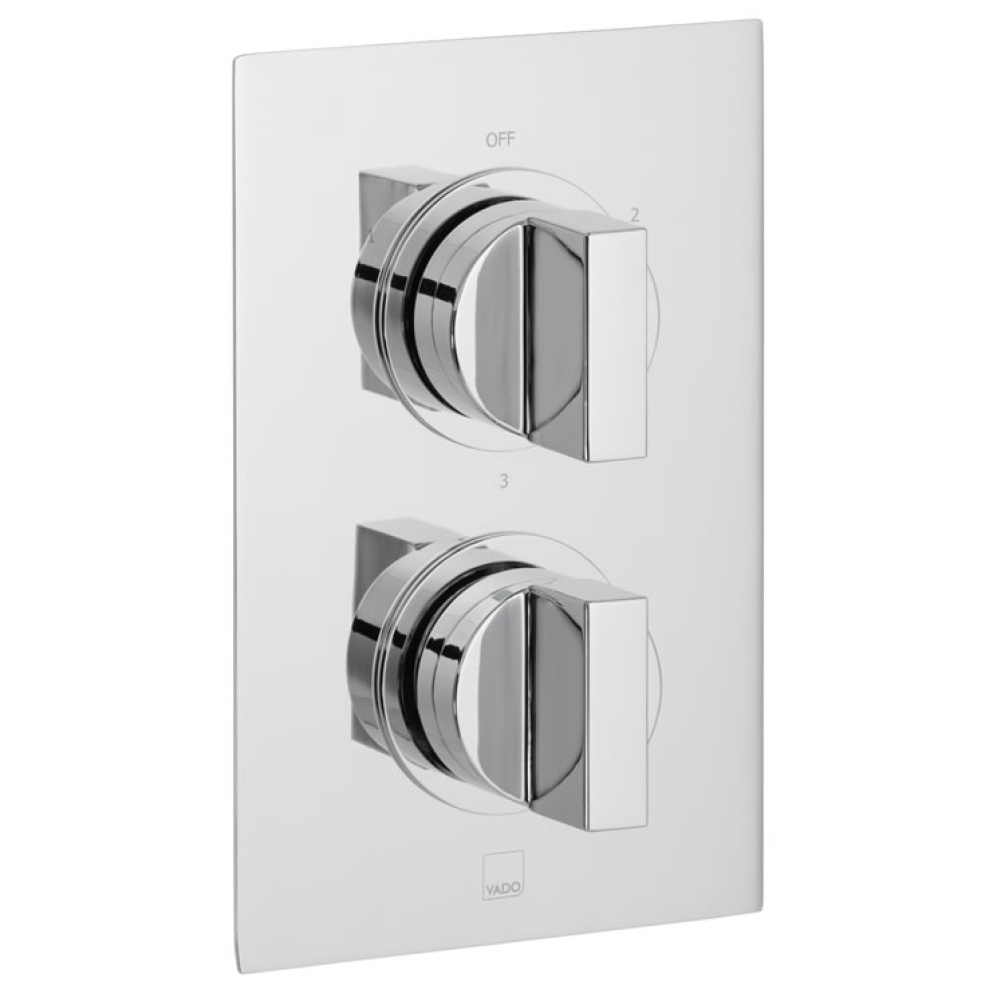 Vado Notion Triple Outlet Two Handle Thermostatic Shower Valve Image 1