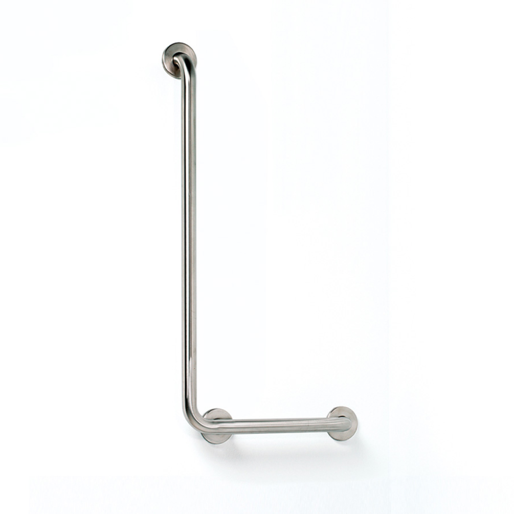 Photo of Bathroom Origins Brushed Stainless Steel Right Angled Safety Bar Right Hand