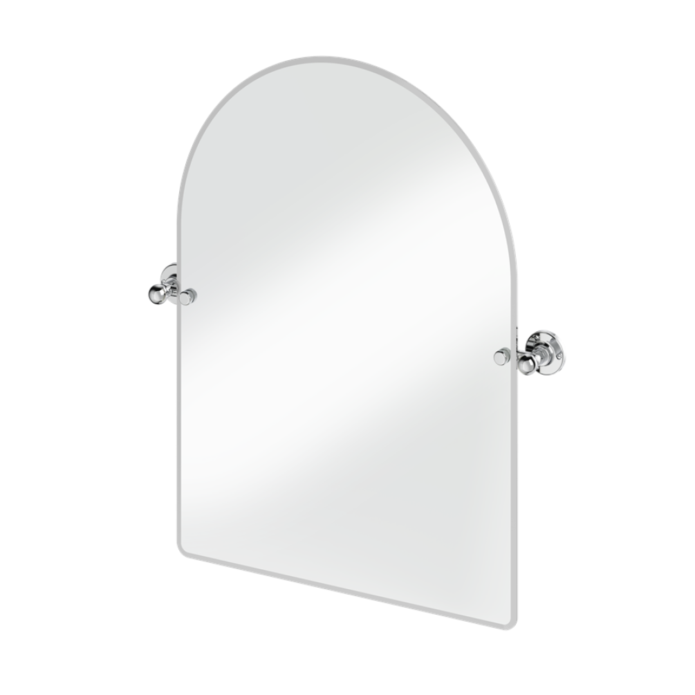 Burlington Chrome 550mm Arch Mirror With 1850 Fixings
