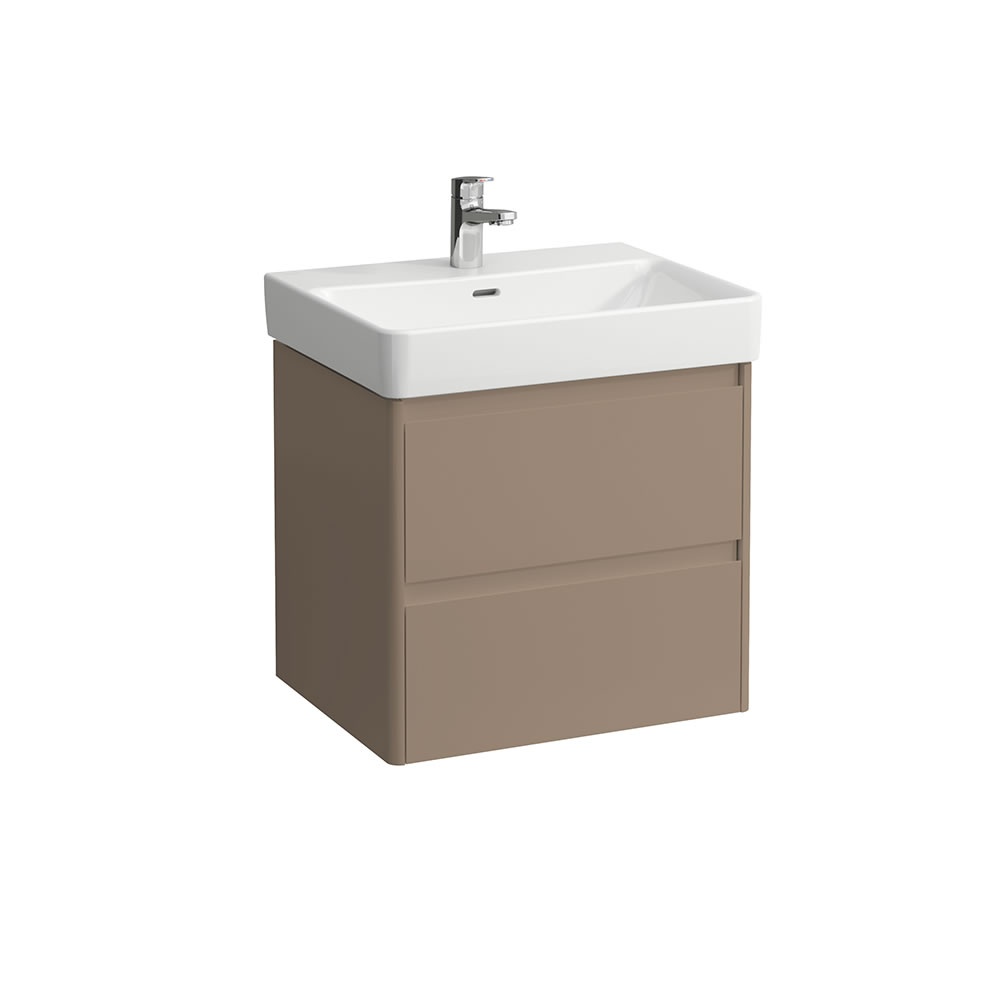 Cutout image of Laufen Base 2.0 Grey Beige 600mm x 465mm Wall-Hung Vanity Unit & Basin