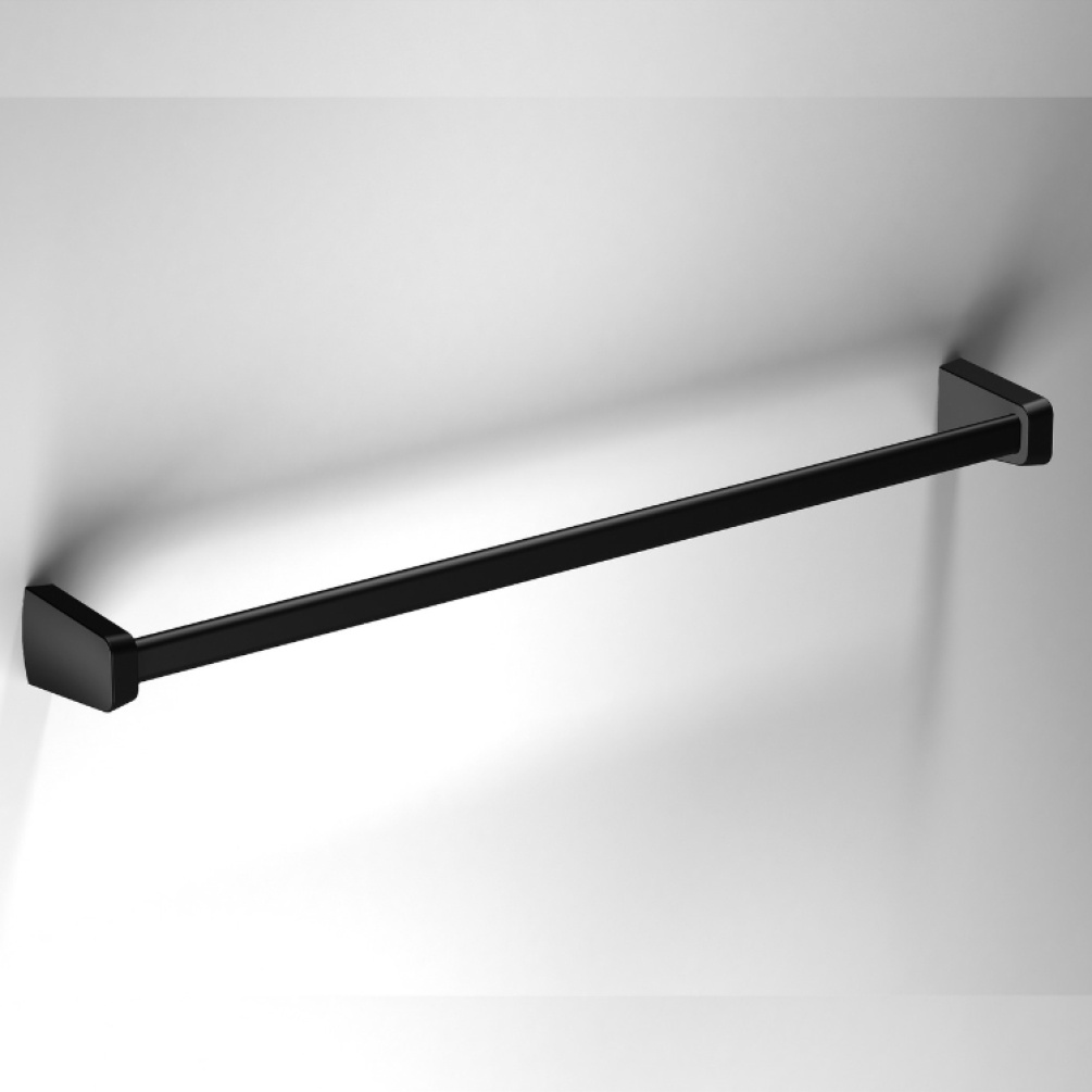 Close up product image of the Origins Living S6 Black 320mm Towel Rail