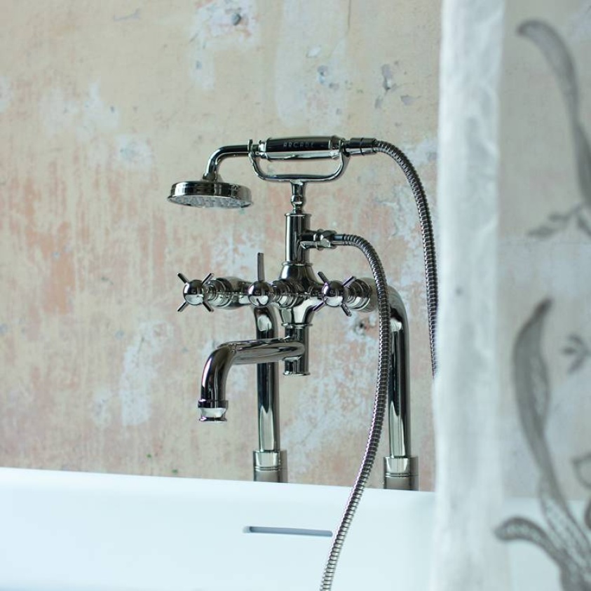 Burlington Arcade Deck Mounted Bath Shower Mixer with Handset
