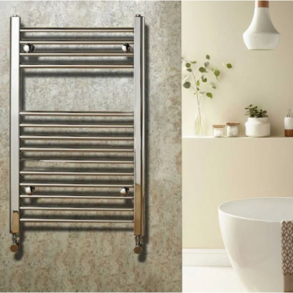 Velaro Elan 800 x 400mm Chrome Towel Radiator Lifestyle
