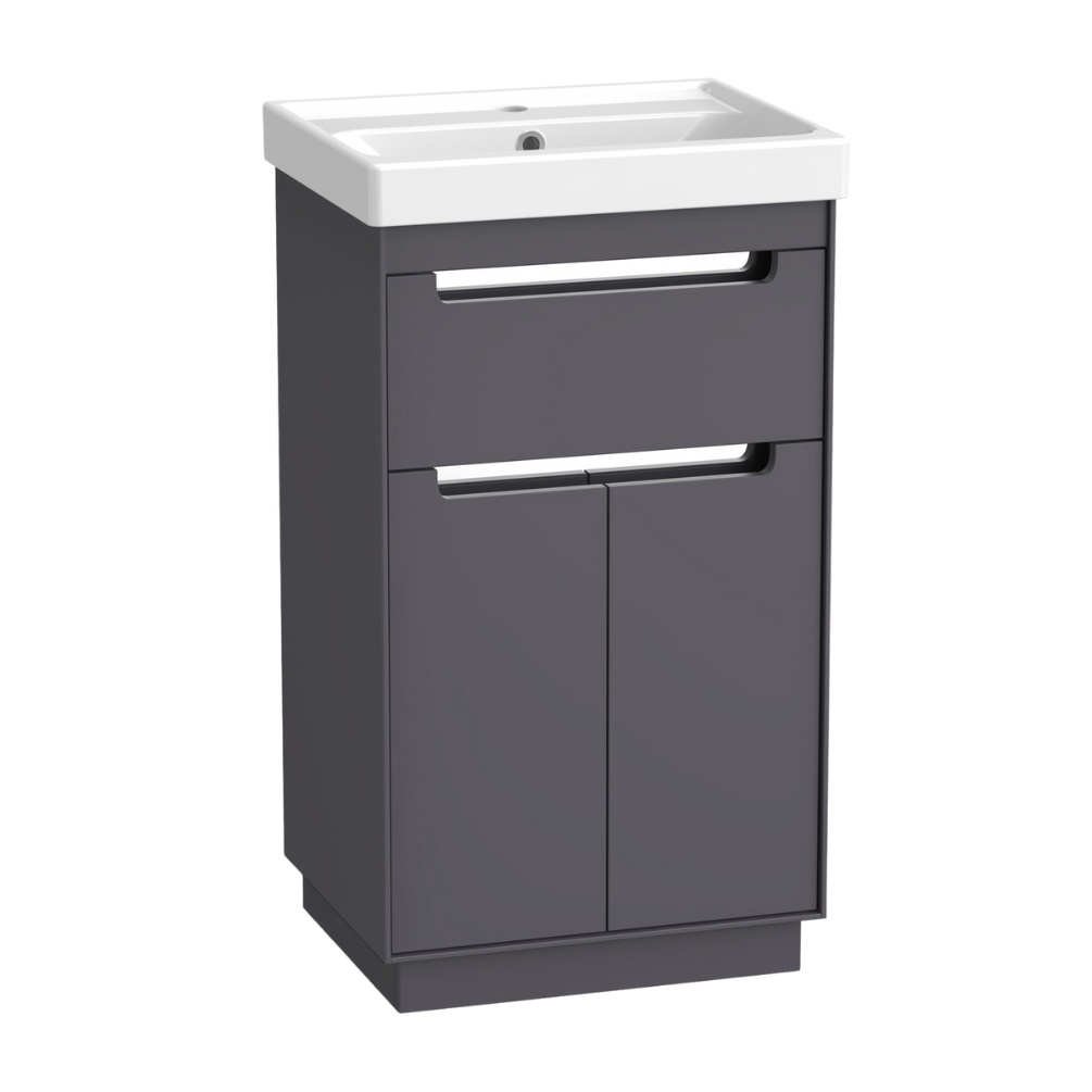 Cut out image of the Tavistock Acumen 500mm Storm Grey Freestanding Vanity Unit & Basin