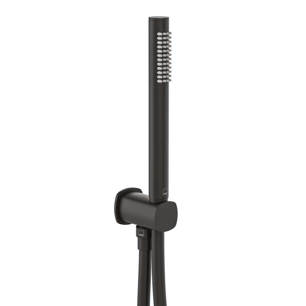 Vado Cameo Matt Black Single Function Mini Shower Kit With Integrated Outlet
