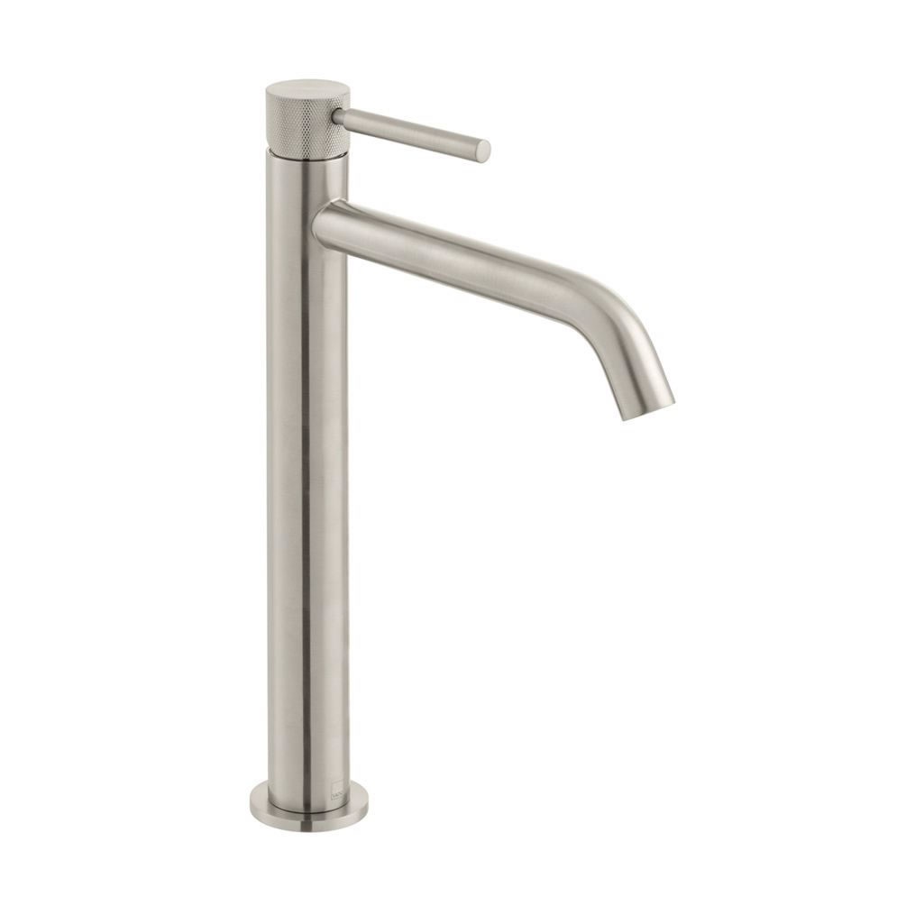 Cutout image of Vado Individual Knurled Accents Brushed Nickel Tall Basin Mixer