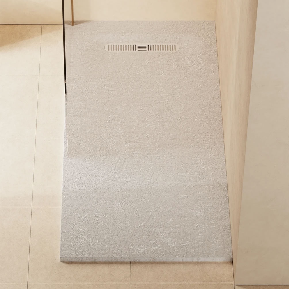 Lifestyle image of Crosswater Vito 1700mm x 800mm Matt White Anti-Slip Rectangular Shower Tray