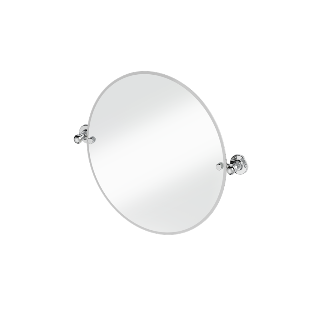 Burlington Chrome 500mm Round Mirror With 1850 Fixings