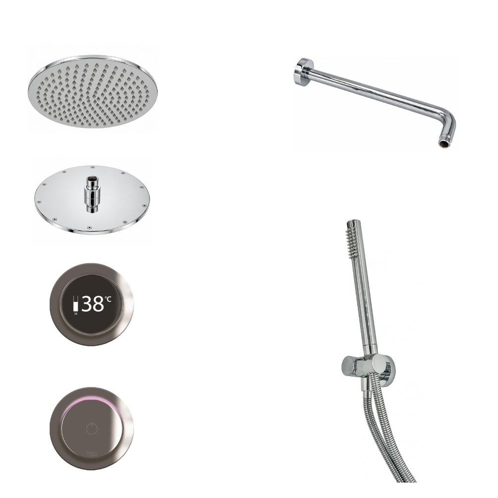 Ted Togo Chrome Ring Valve Wall Arm Cut out
