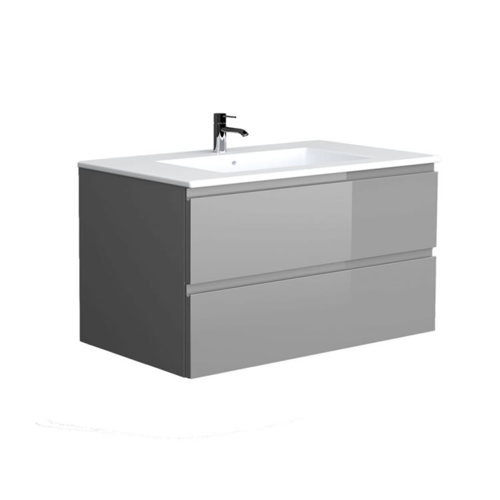 Rak Joy 1010mm Urban Grey Wall Hung Unit & Basin - Image 1