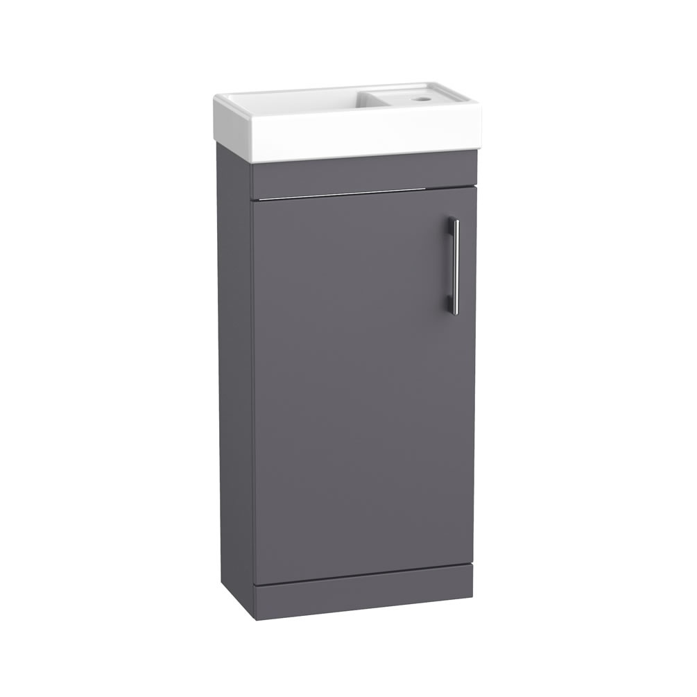 Tavistock Kew 400mm Matt Storm Grey Cloakroom Vanity Unit & Basin