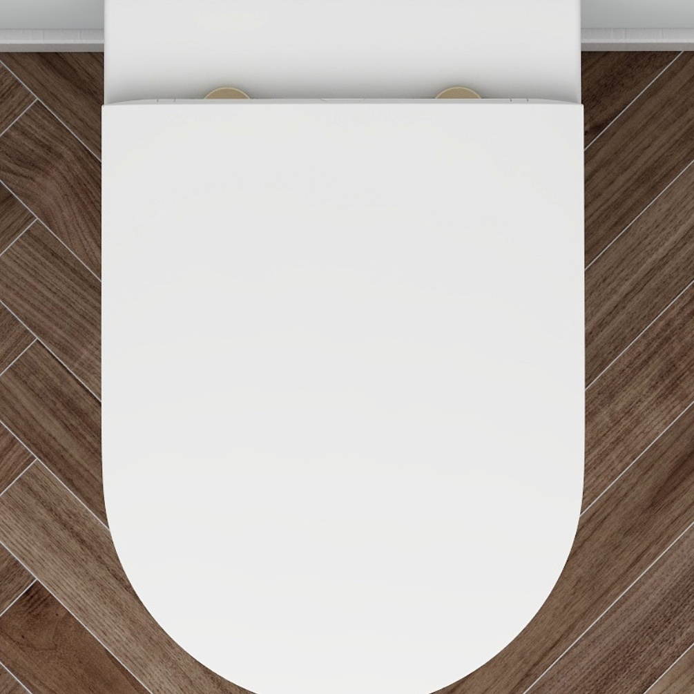 Imex Arco Rimless Open Back Close Coupled Toilet Brass Fittings
