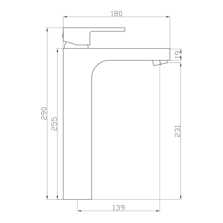 Abacus Ki Brushed Bronze Tall Mono Basin Mixer Sanctuary Bathrooms