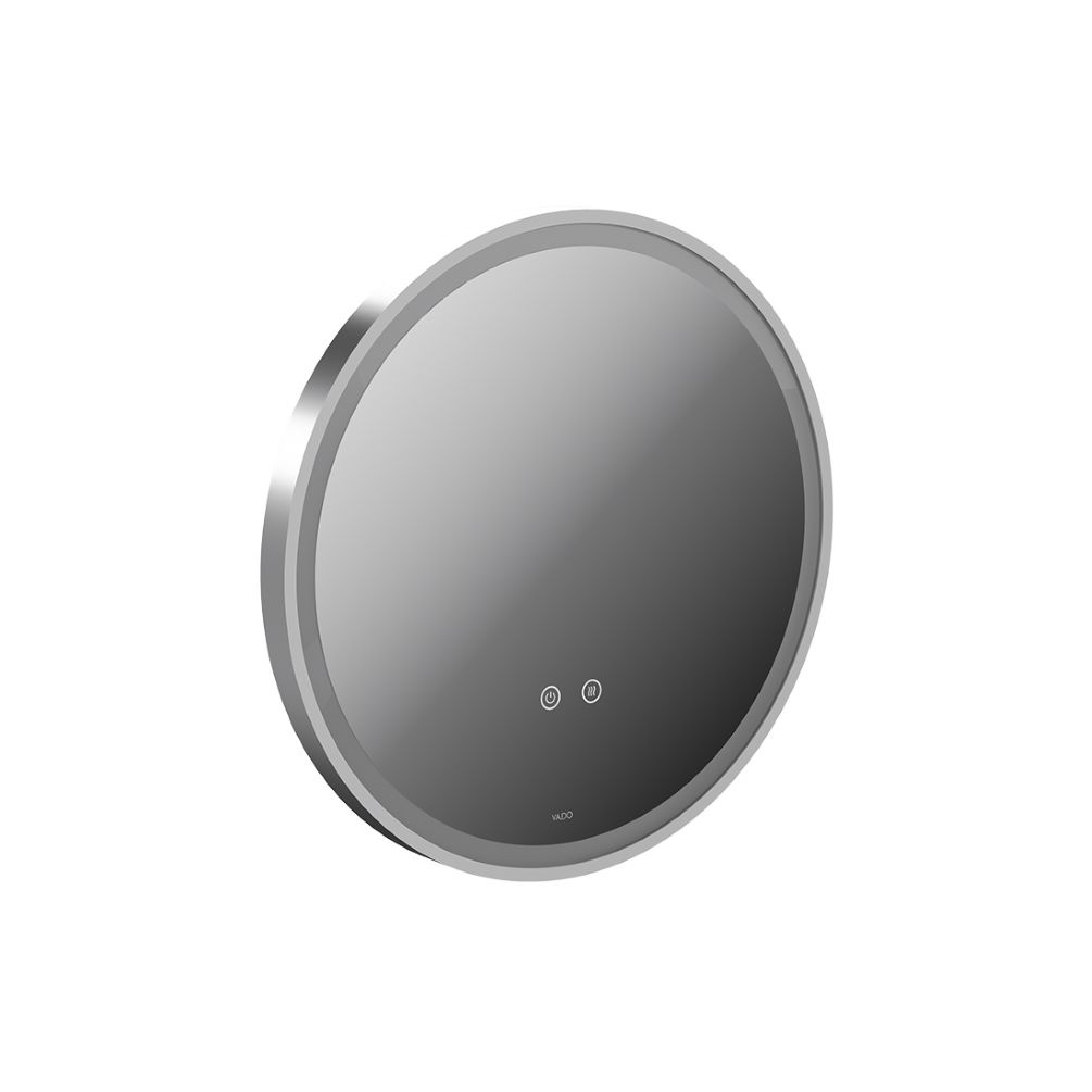 Cut out image of Vado Cameo 500mm Illuminated Round Satin Chrome Mirror