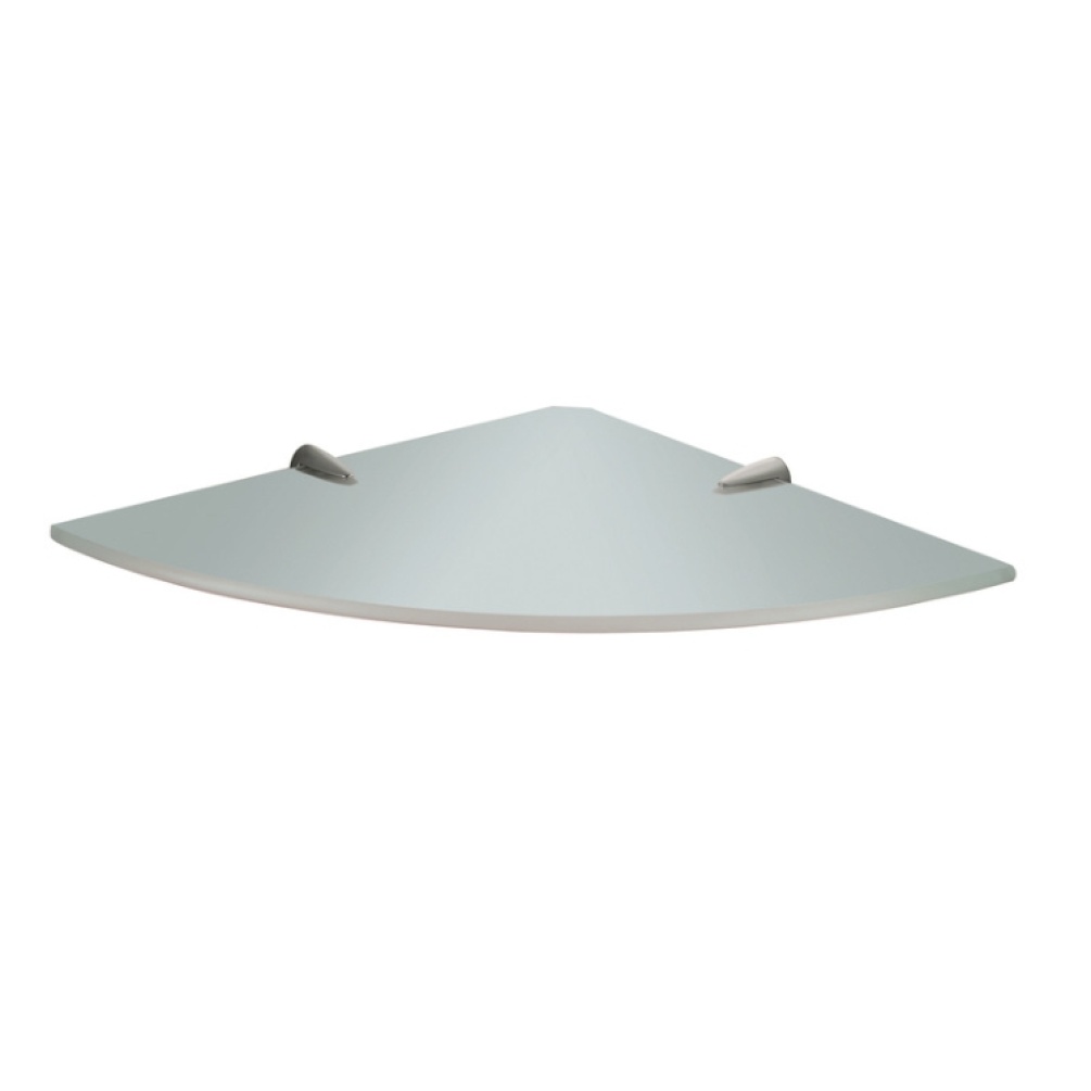 Product Cut out image of the Origins Living Artemis Glass Corner Shelf