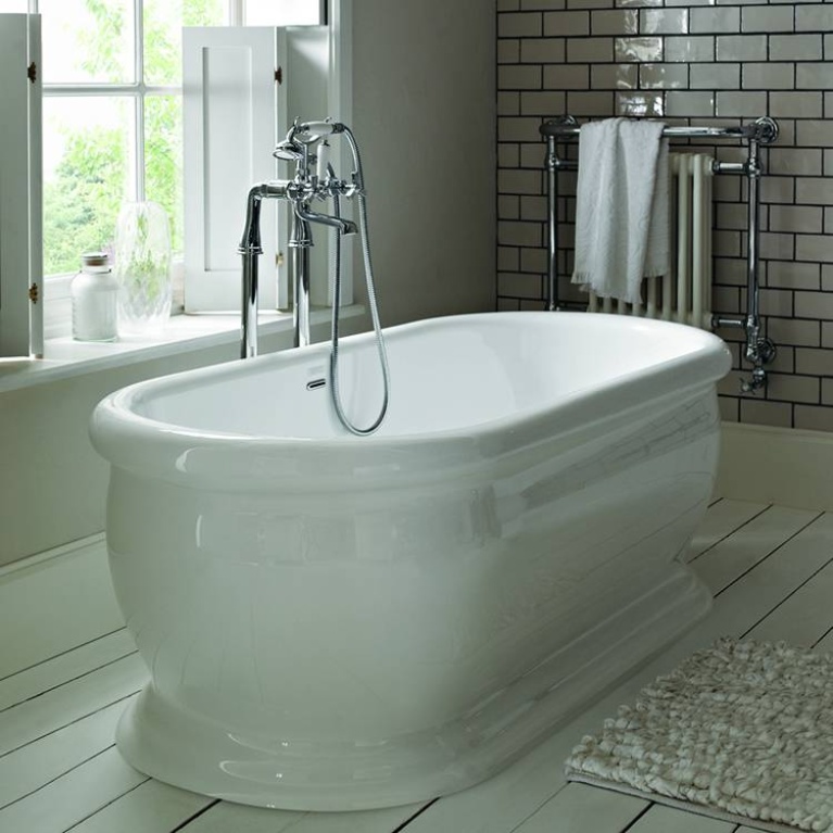 Heritage Derrymore 1745mm Double Ended Roll Top Acrylic Freestanding Bath Sanctuary Bathrooms