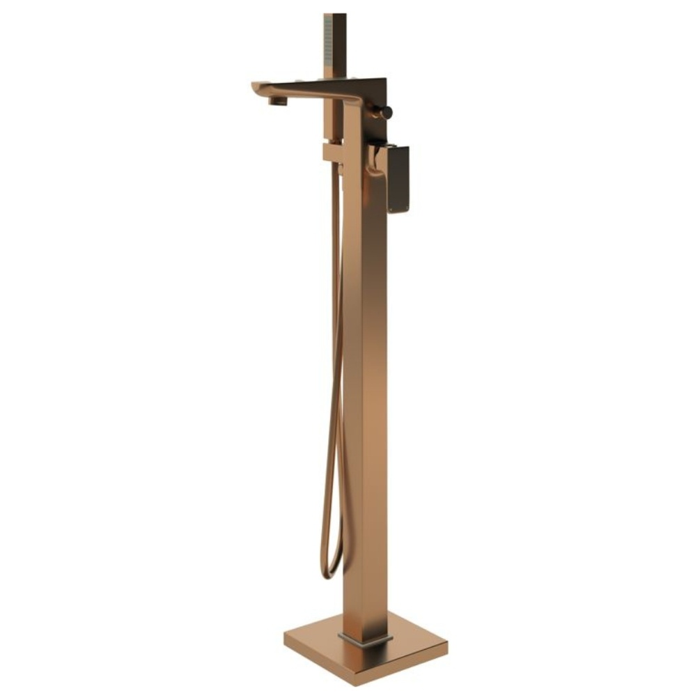 Product cut out image of the Dorian Brushed Bronze Floorstanding Bath Shower Mixer ZERO108998