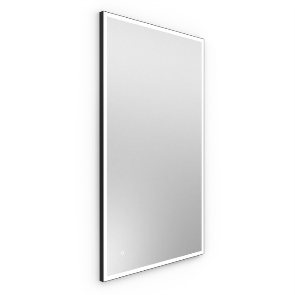 Product Cut out image of Origins Living Tate Light Black 1200mm Rectangular Mirror on an angle