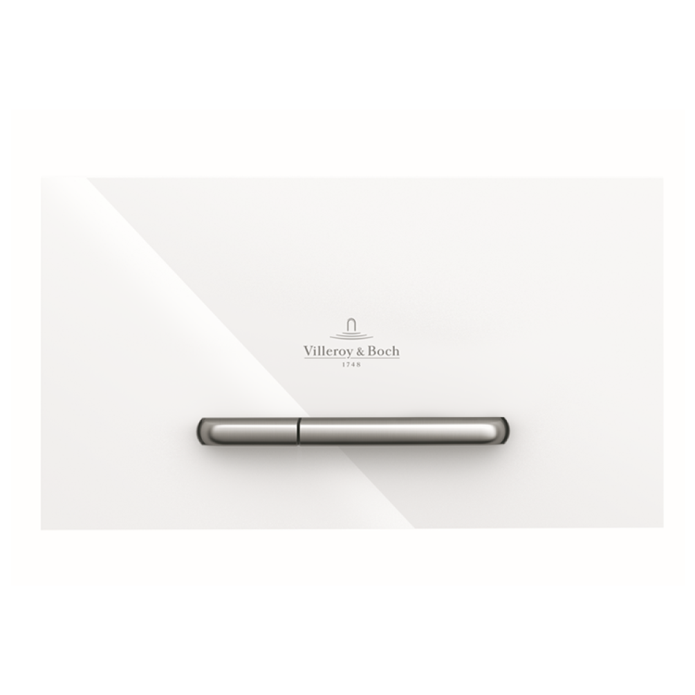 Photo of Villeroy and Boch Viconnect M300 Glass Gloss White Dual Flush Plate Cutout