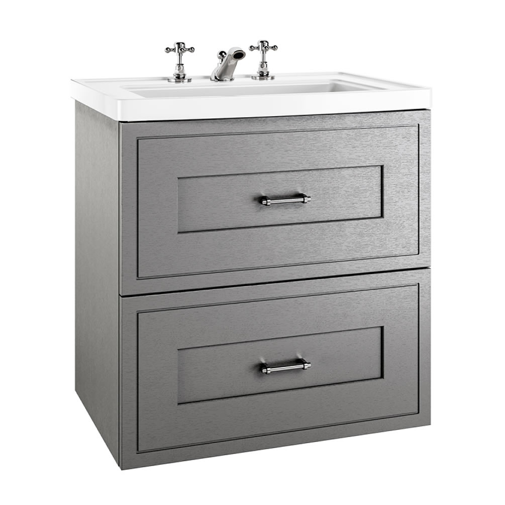 Imperial Fradley Dartmouth Grey 685mm Wall Hung Vanity Unit & Radcliffe Basin